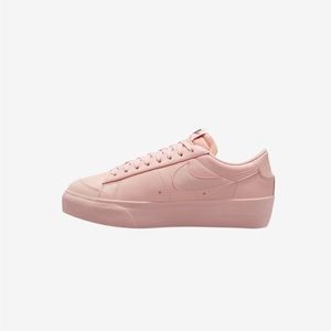 Nike pink low platform Blazer